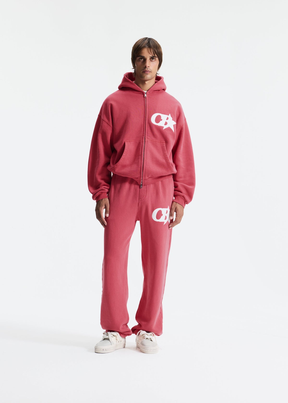 Cb star applique zipped hoodie