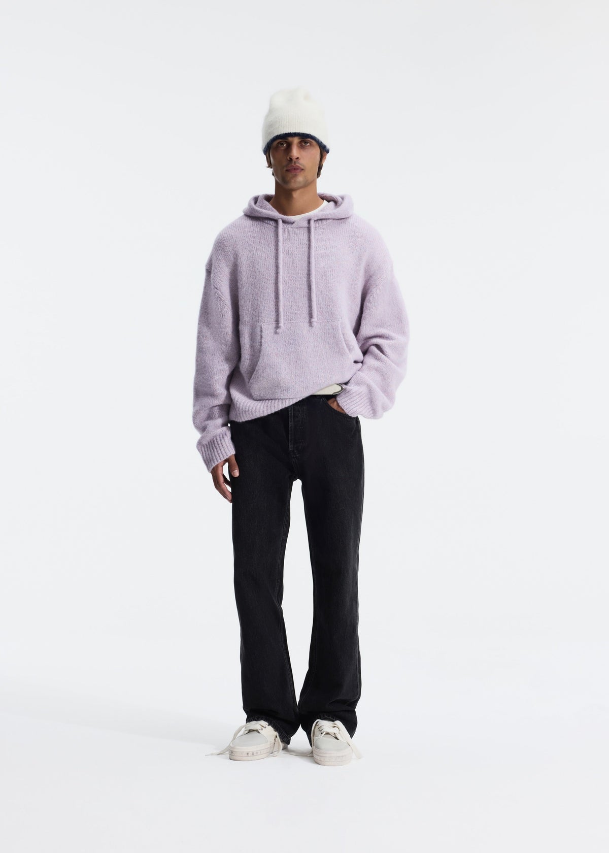 Knit hoodie