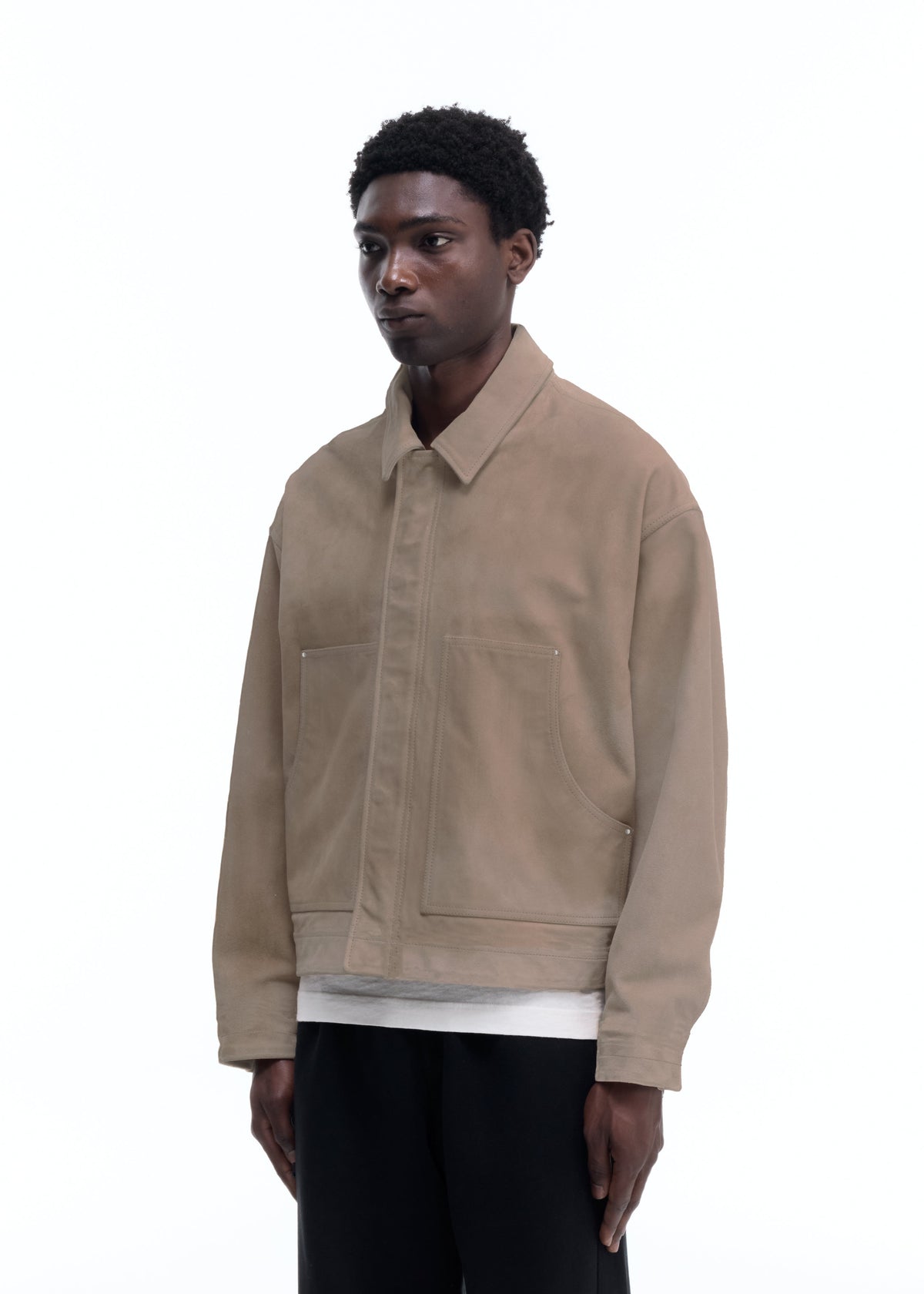 Suede carpenter jacket