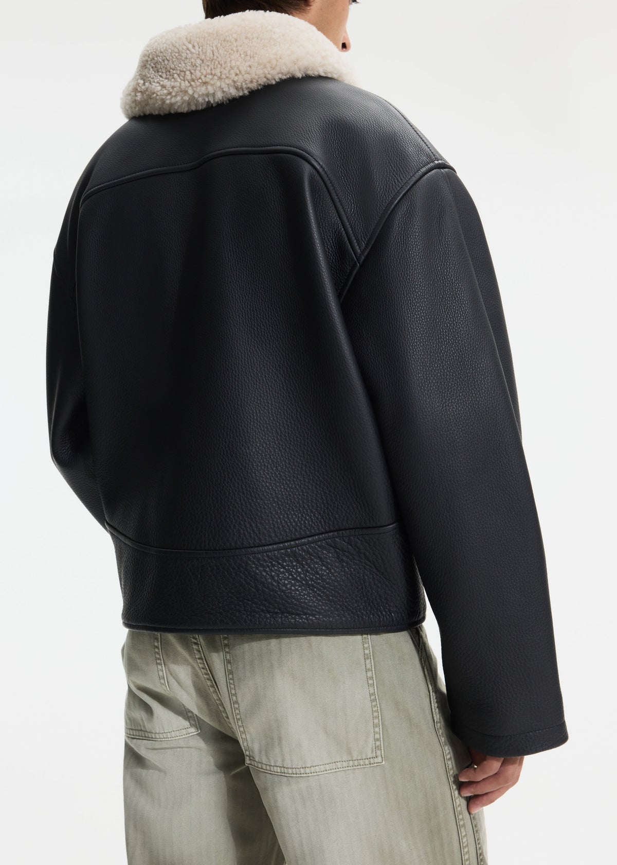 Leather driving jacket