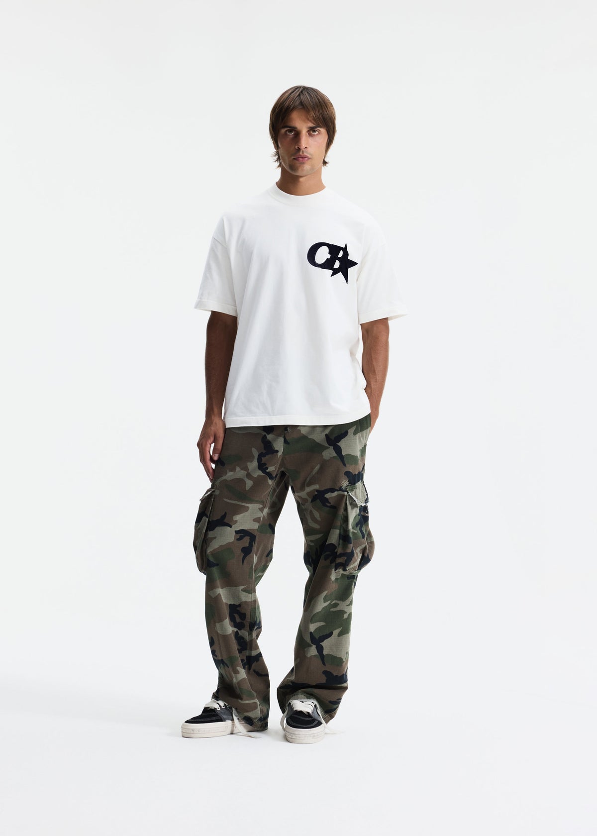 Cb star applique t-shirt