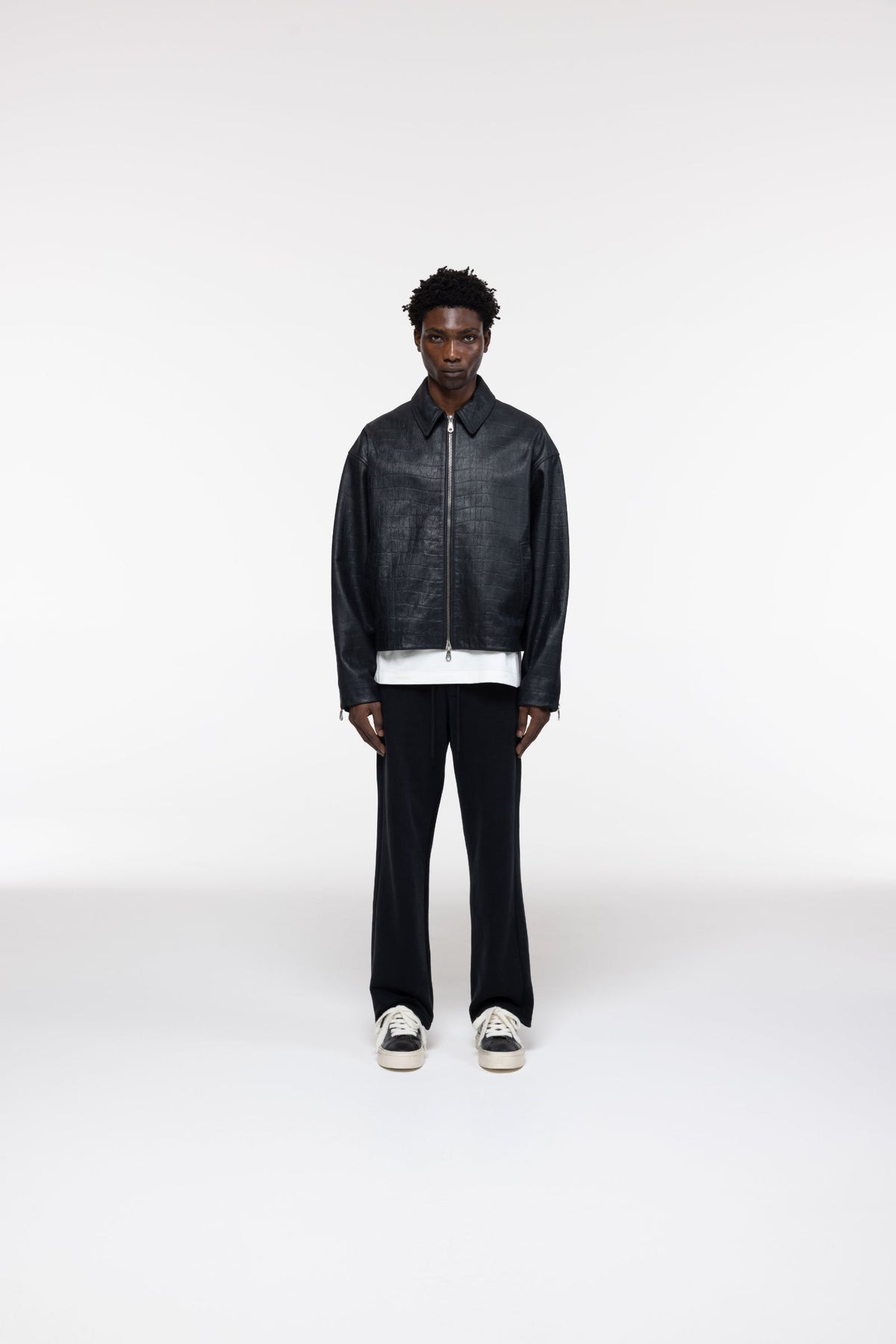 Croc leather jacket