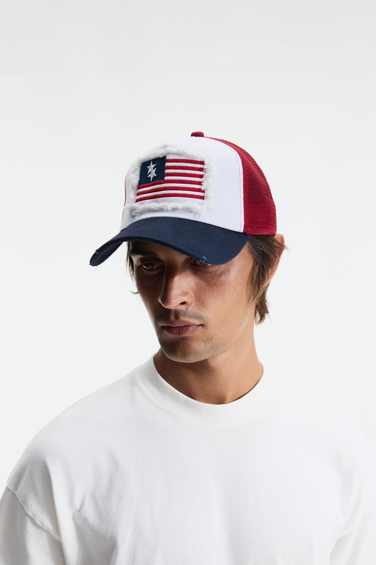 Double star flag cap