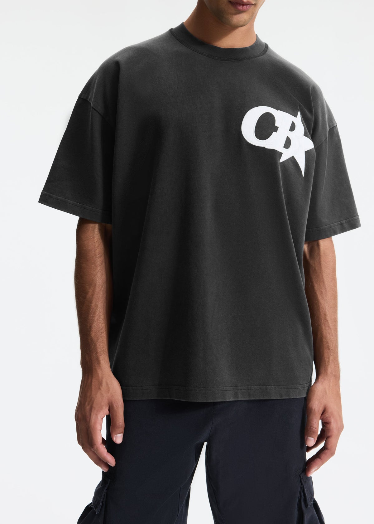 Cb star applique t-shirt