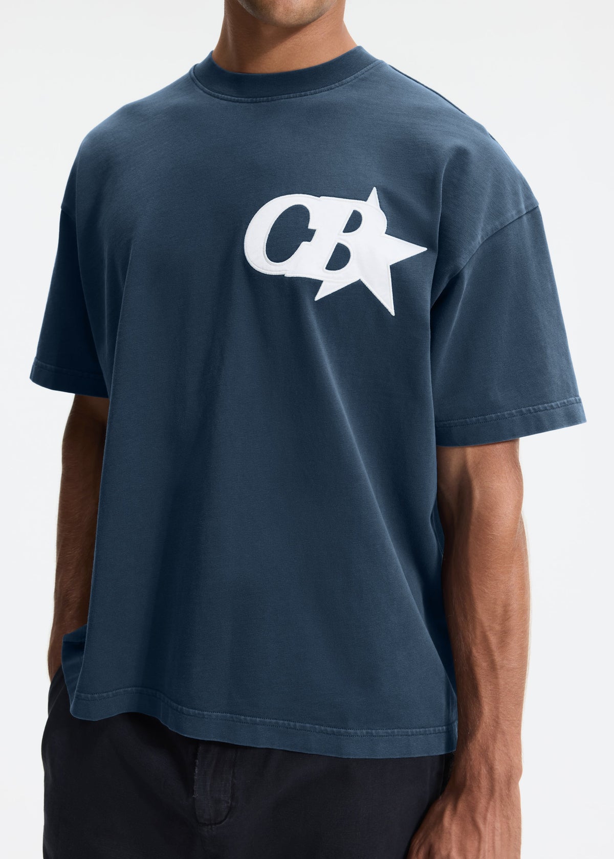 Cb star applique t-shirt