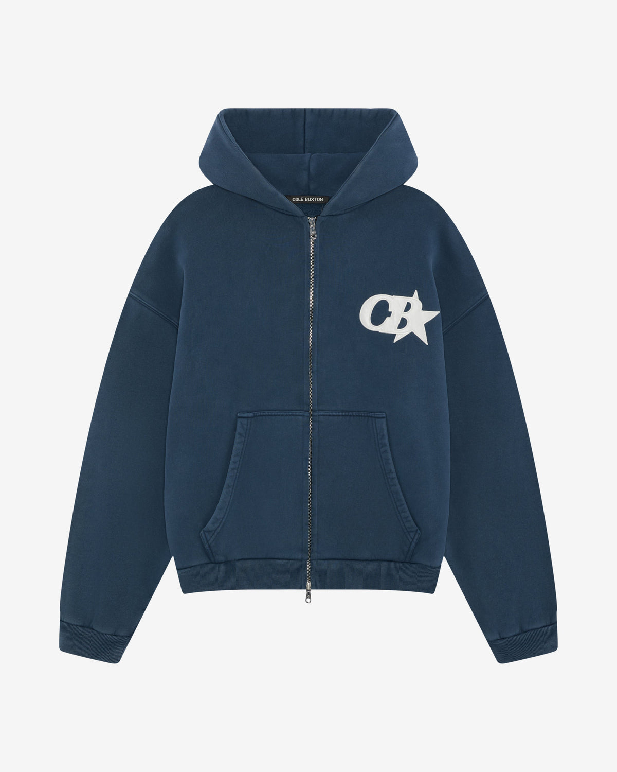 Cb star applique zipped hoodie
