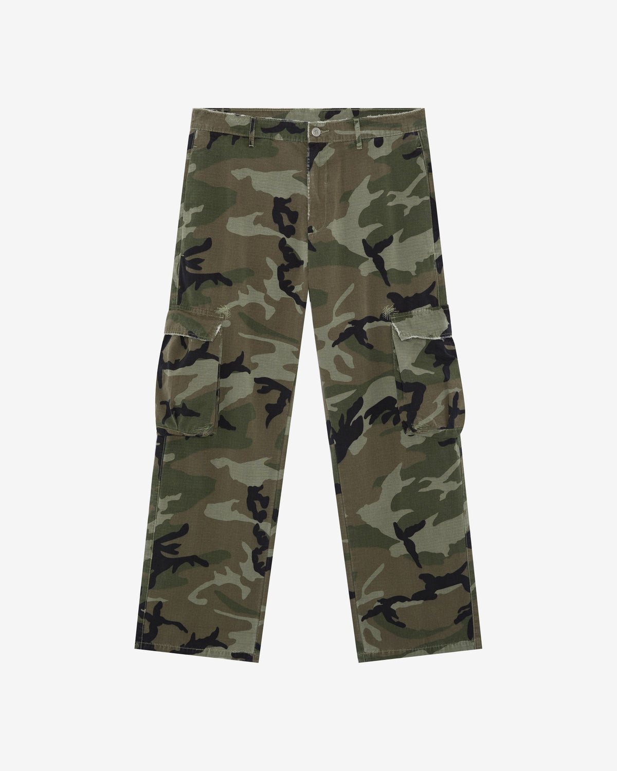 Ripstop camo cargo trousers
