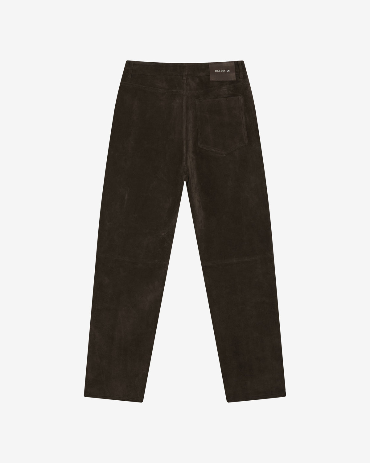 Suede straight leg trouser