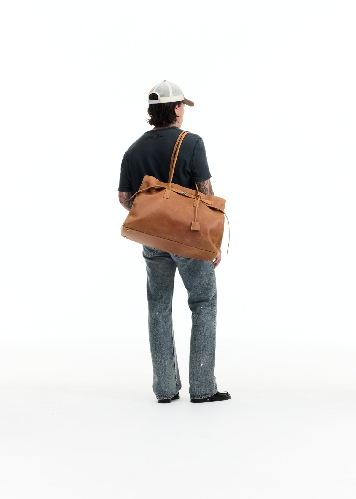 Leather holdall 50