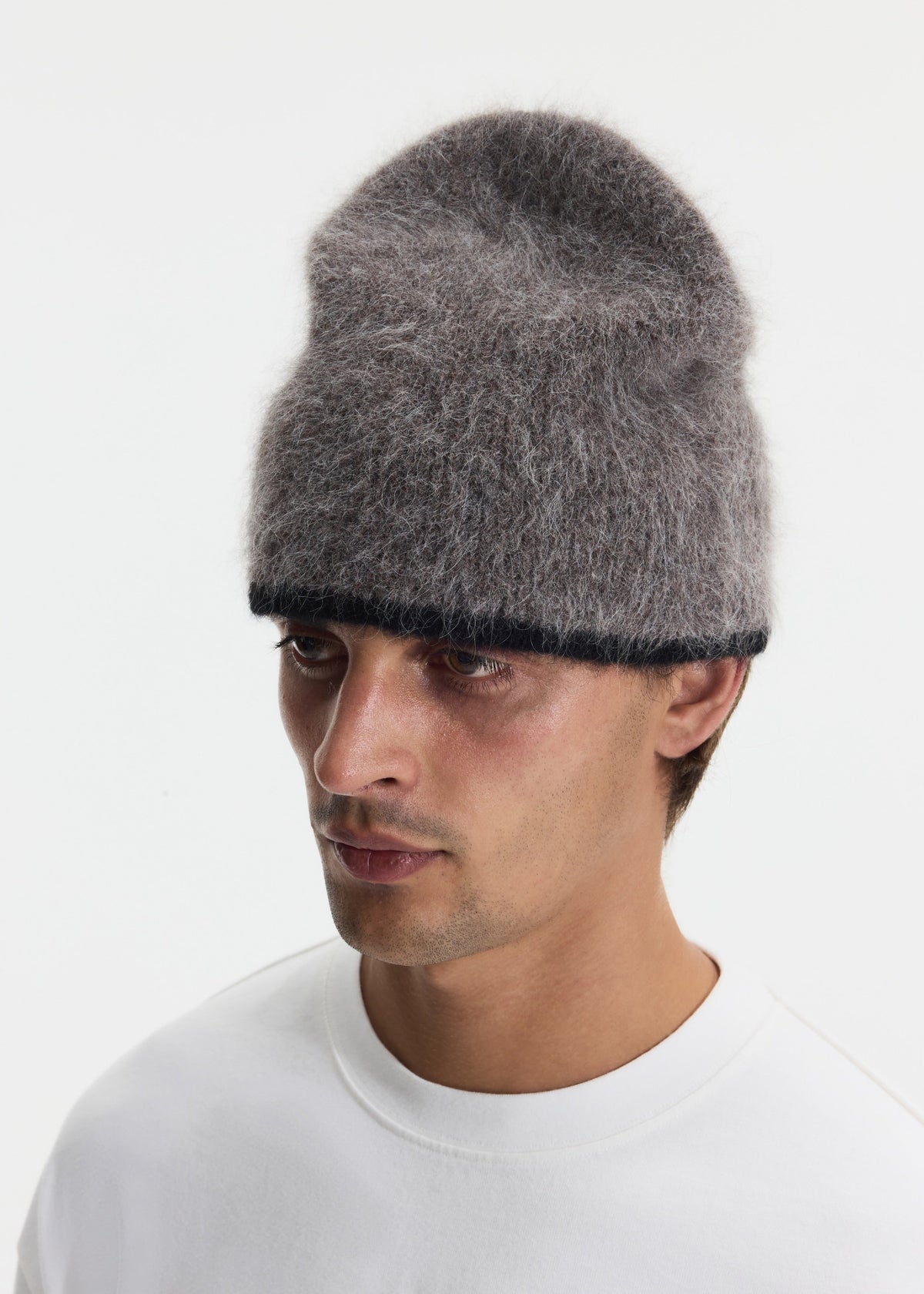 Alpaca stripe beanie