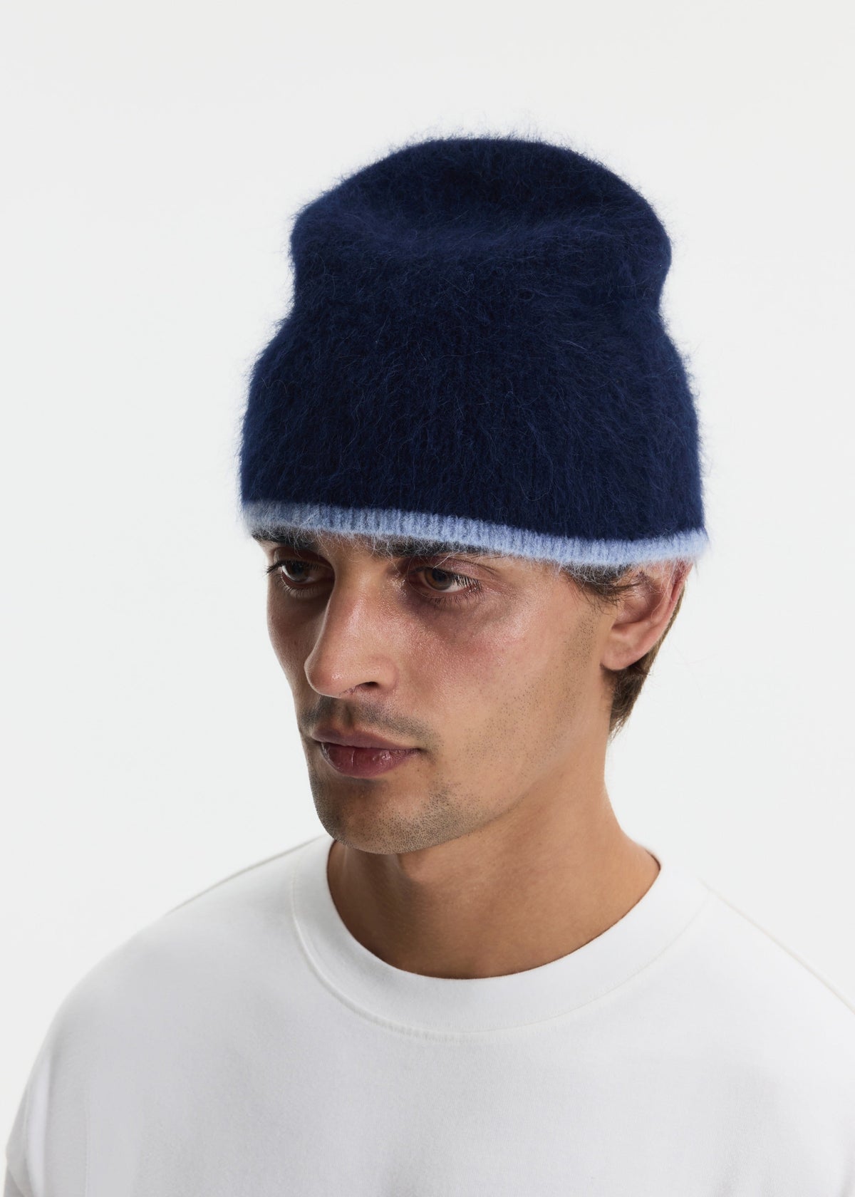 Alpaca stripe beanie