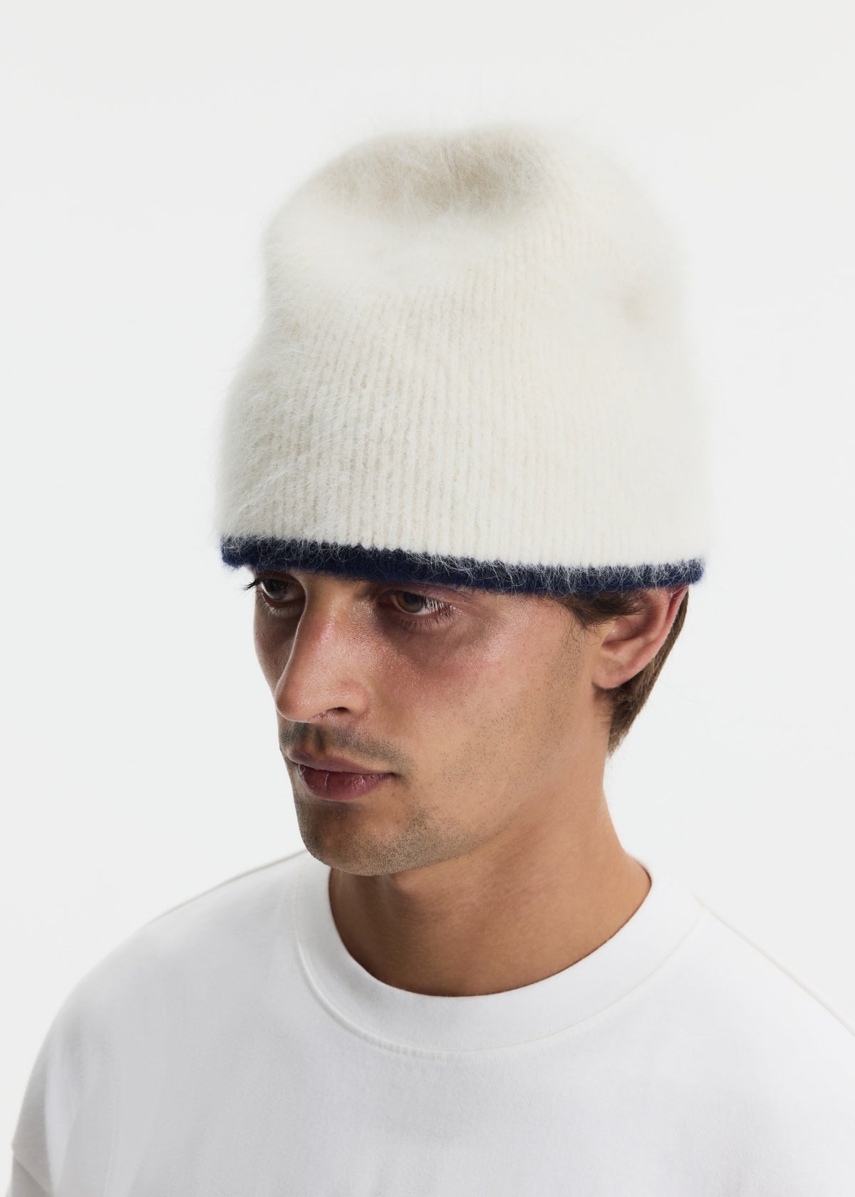 Alpaca stripe beanie