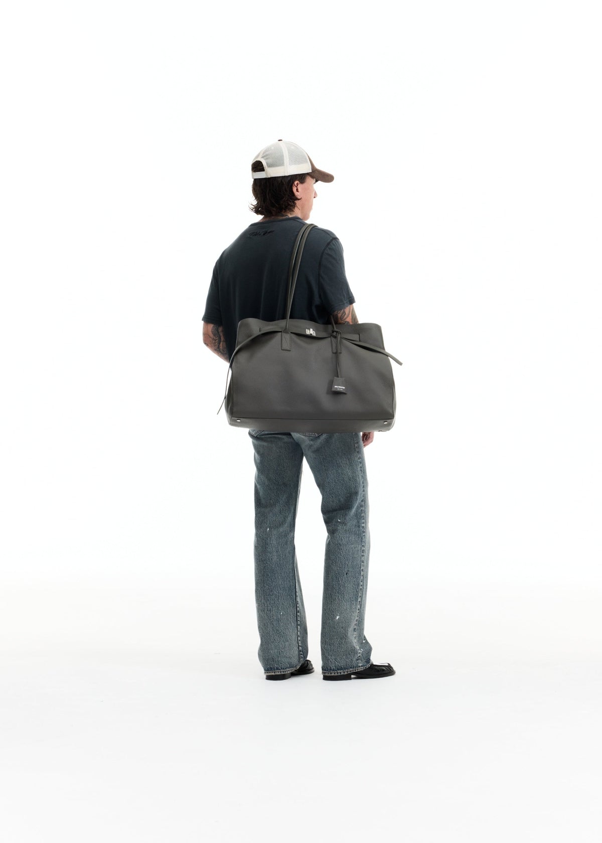 Leather holdall 50