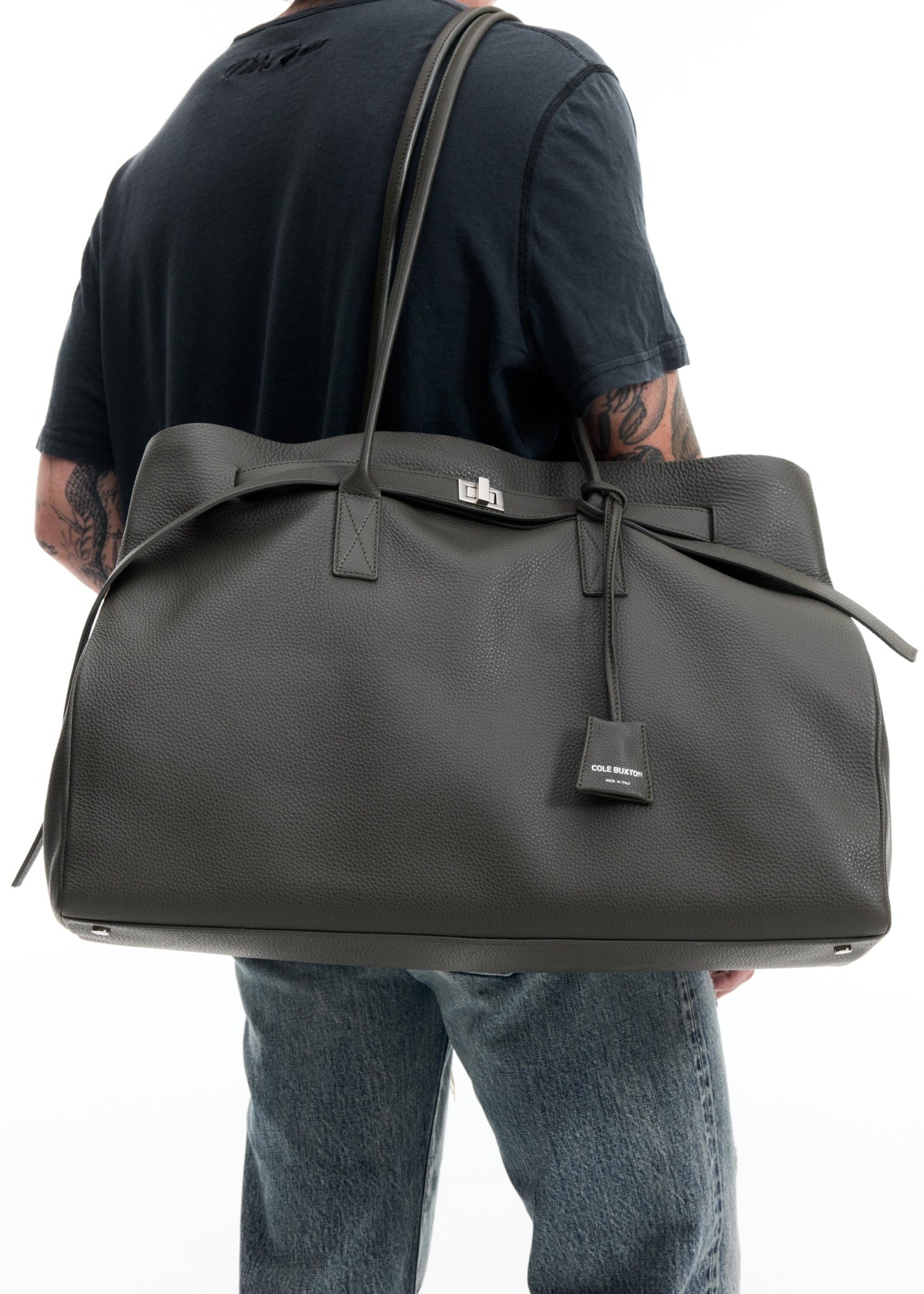 Leather holdall 50