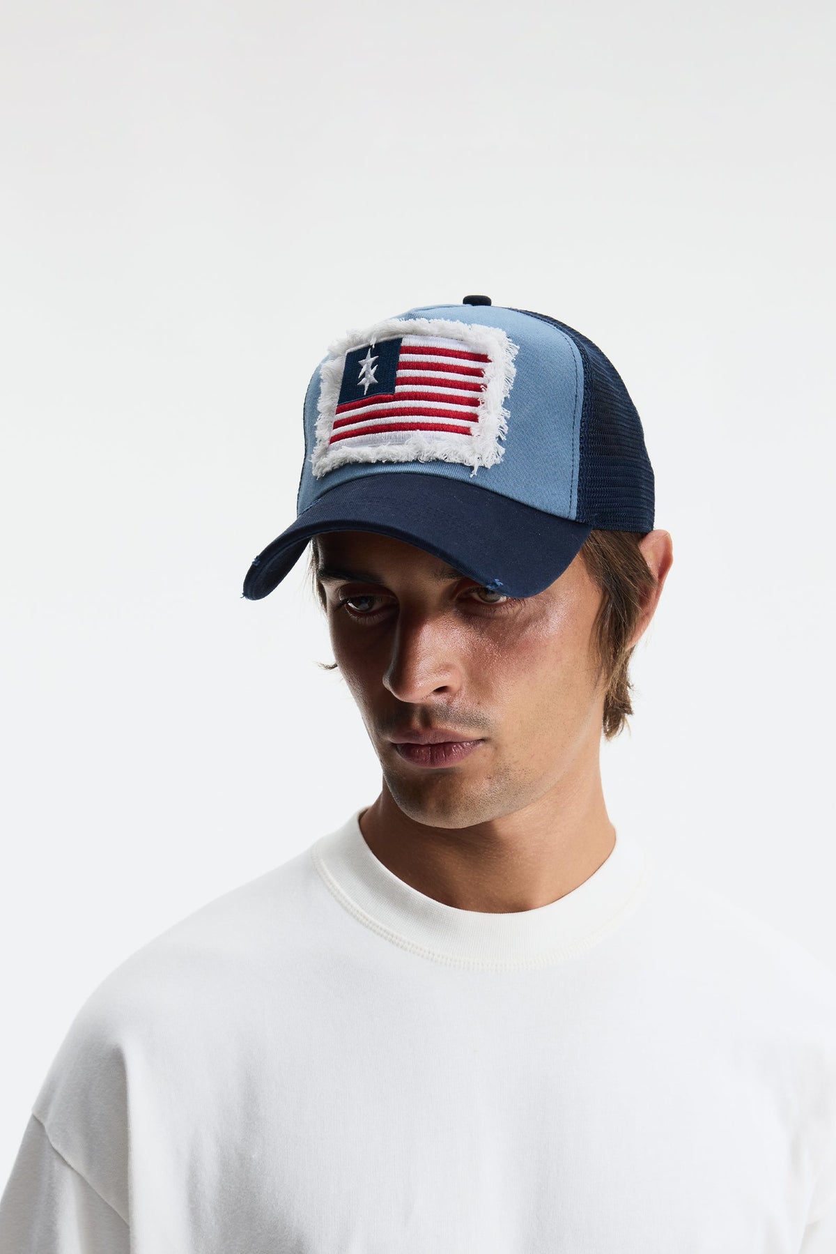 Double star flag cap