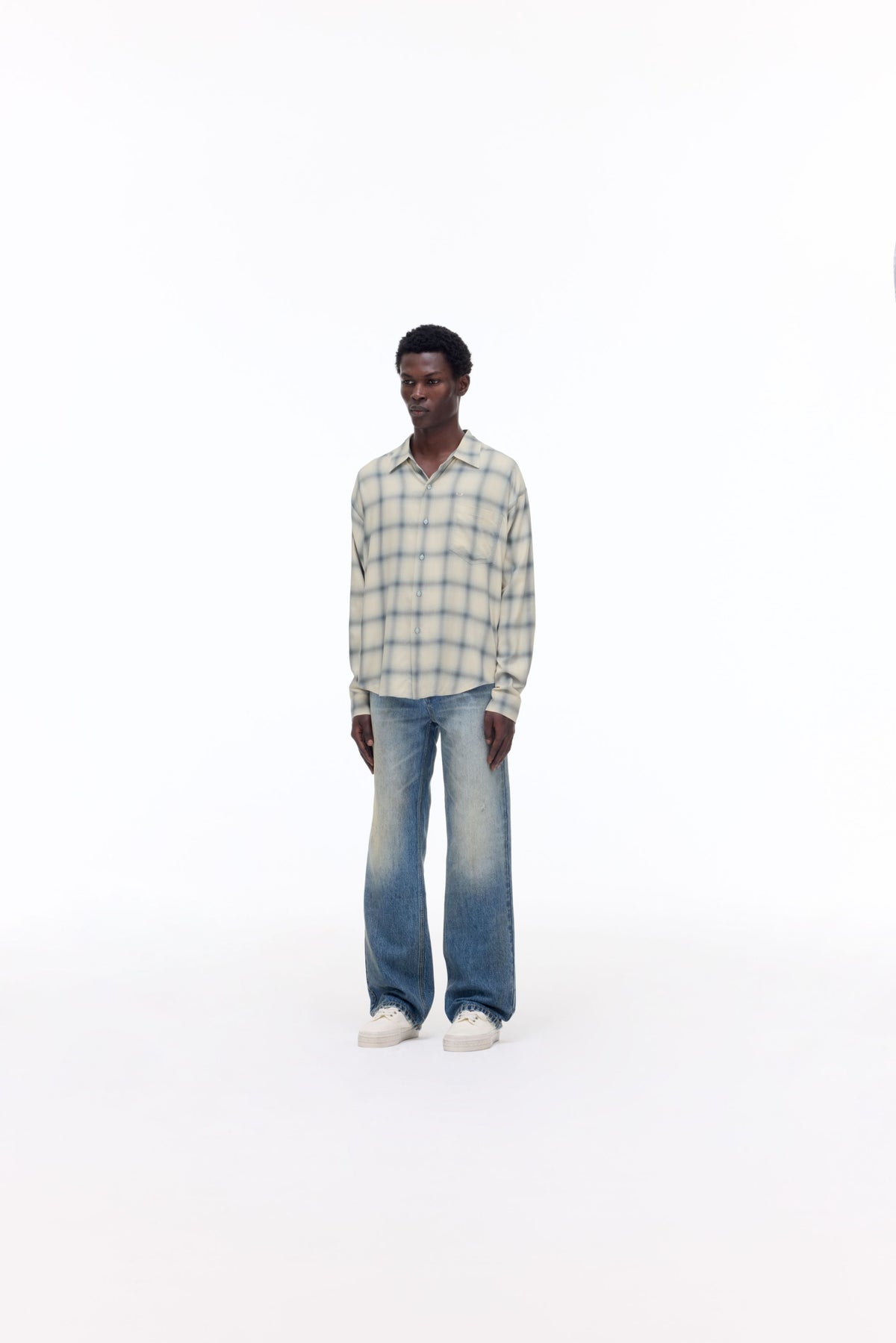 Dappled check shirt