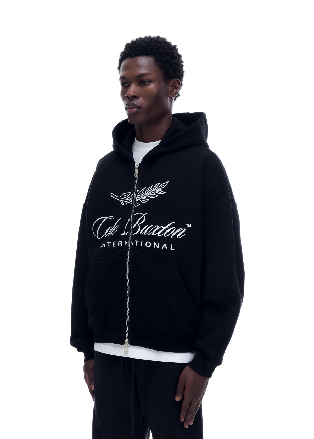 International zipped hoodie