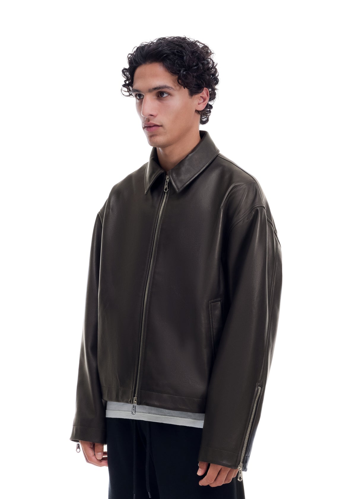 Light lamb leather jacket
