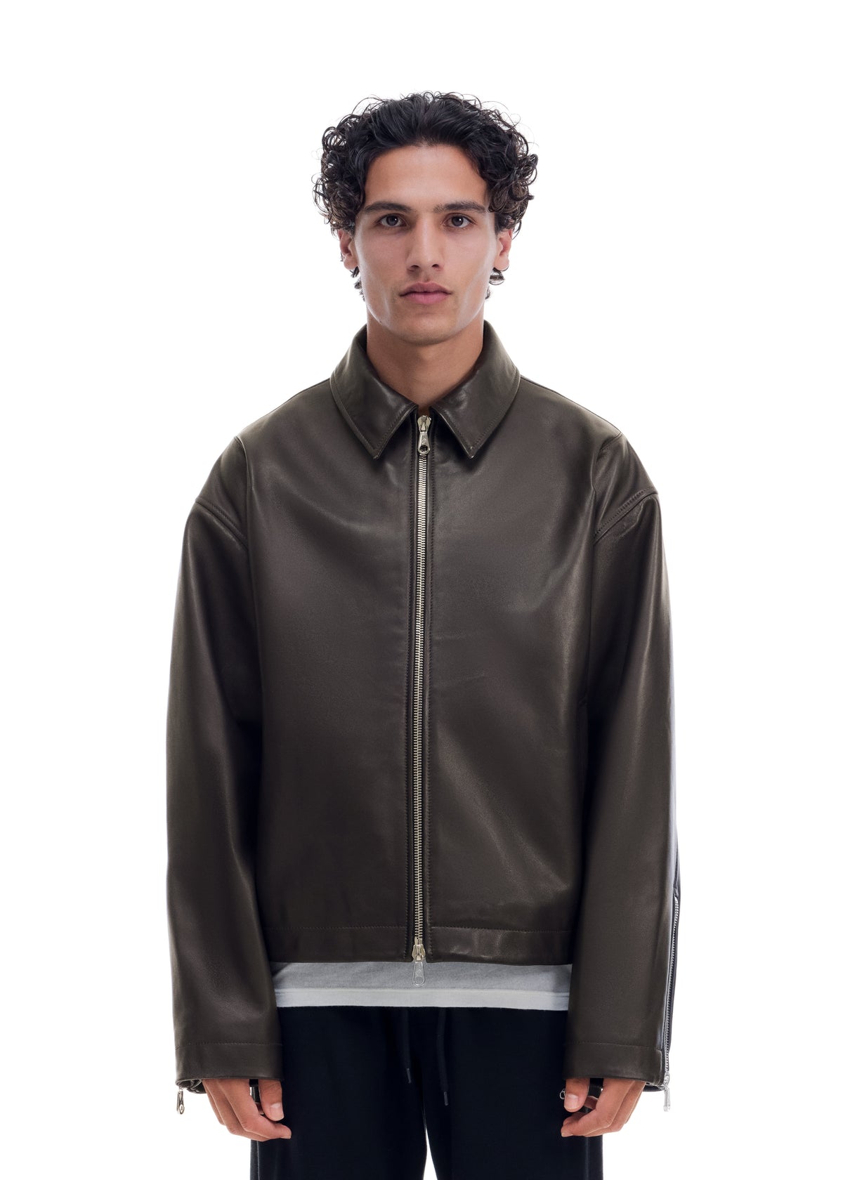 Light lamb leather jacket