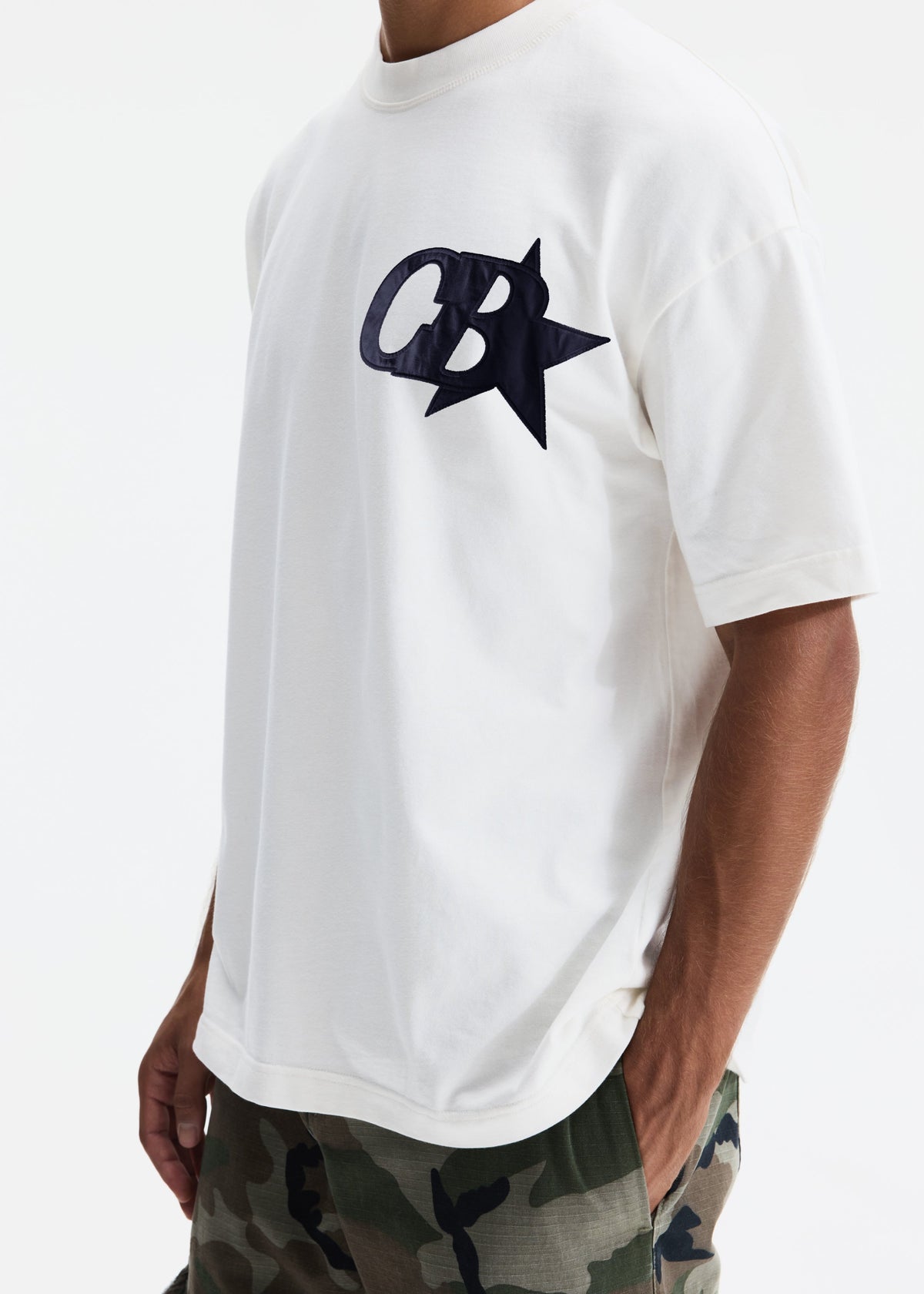 Cb star applique t-shirt