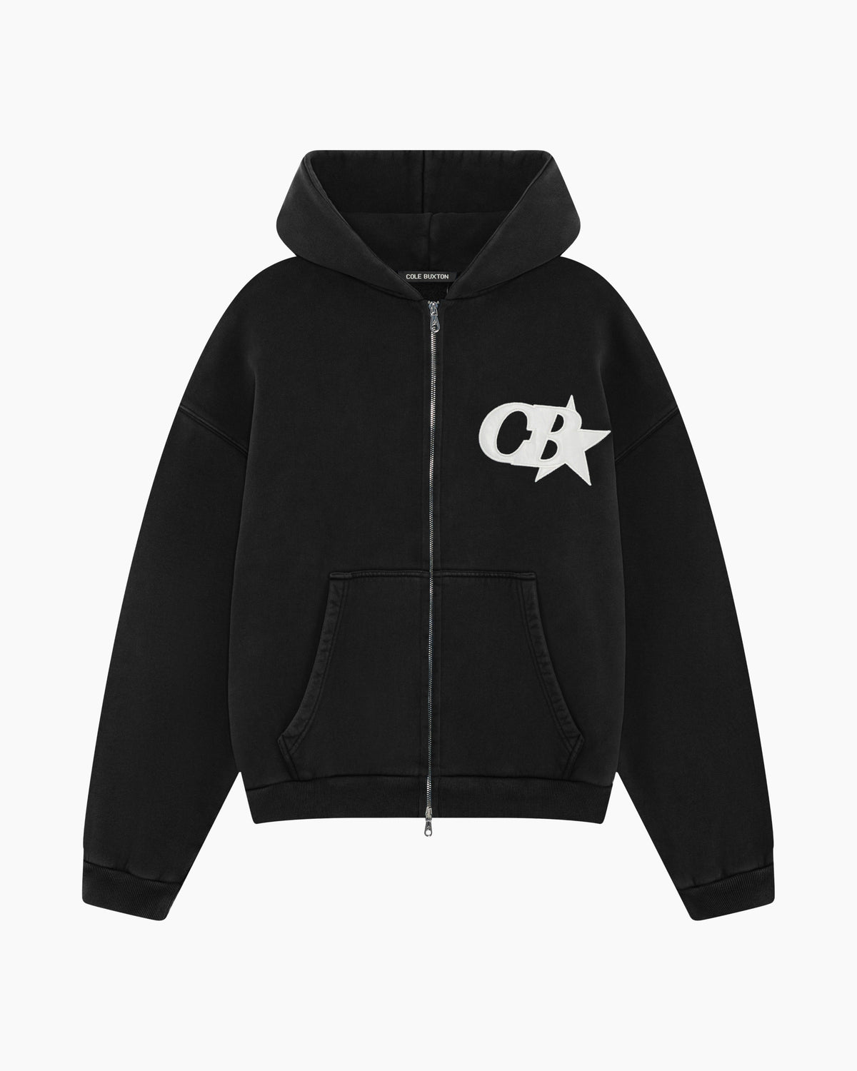 Cb star applique zipped hoodie