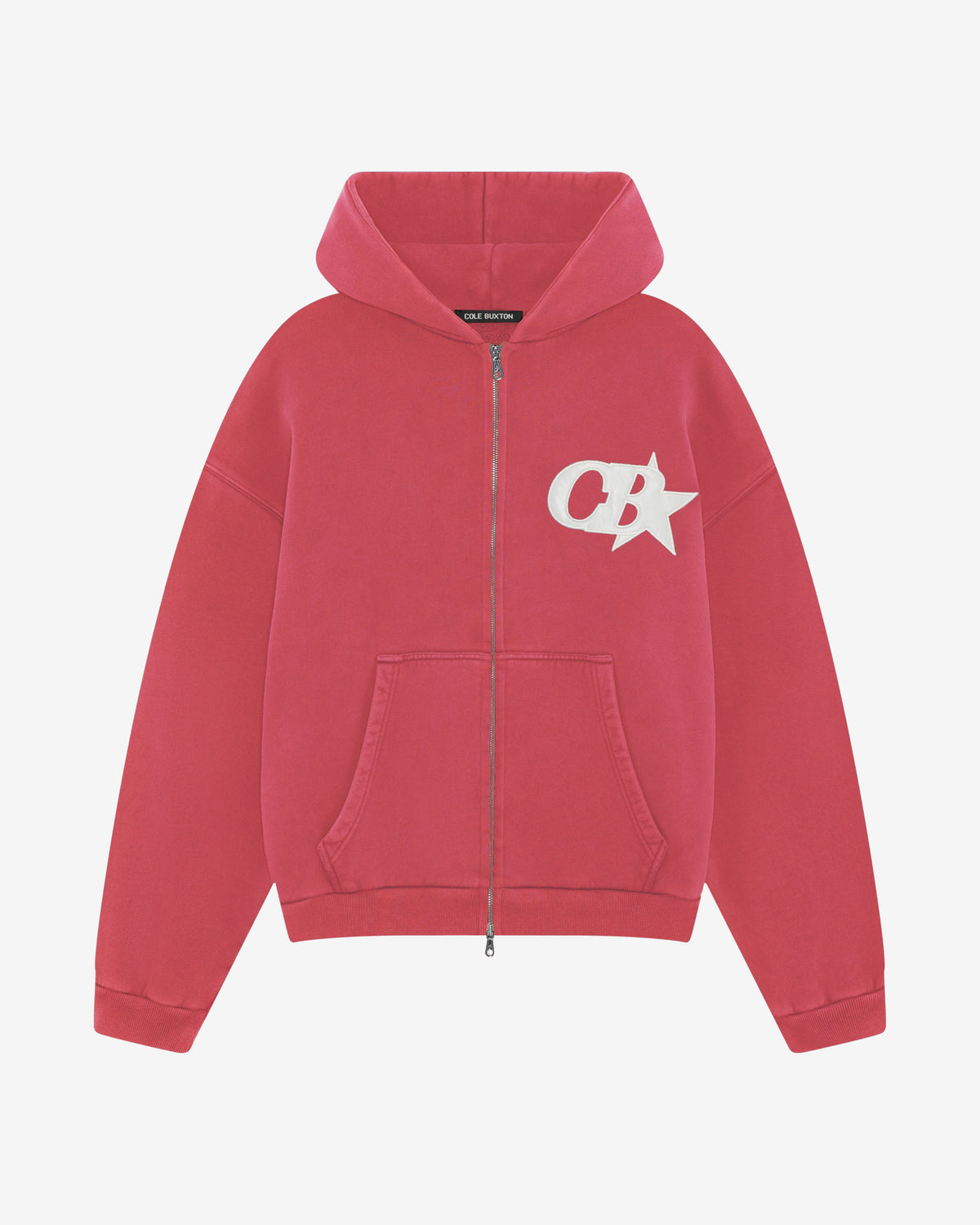 Cb star applique zipped hoodie