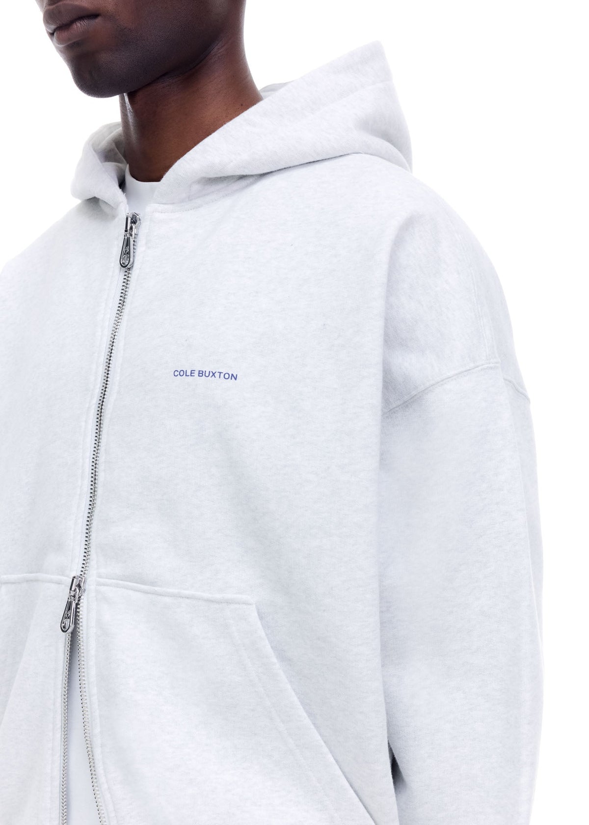 Mini logo zipped hoodie