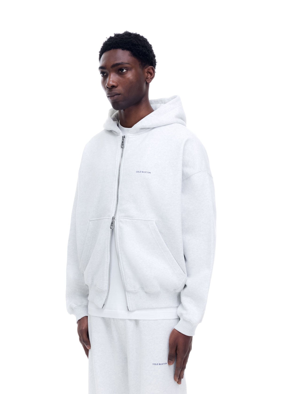 Mini logo zipped hoodie