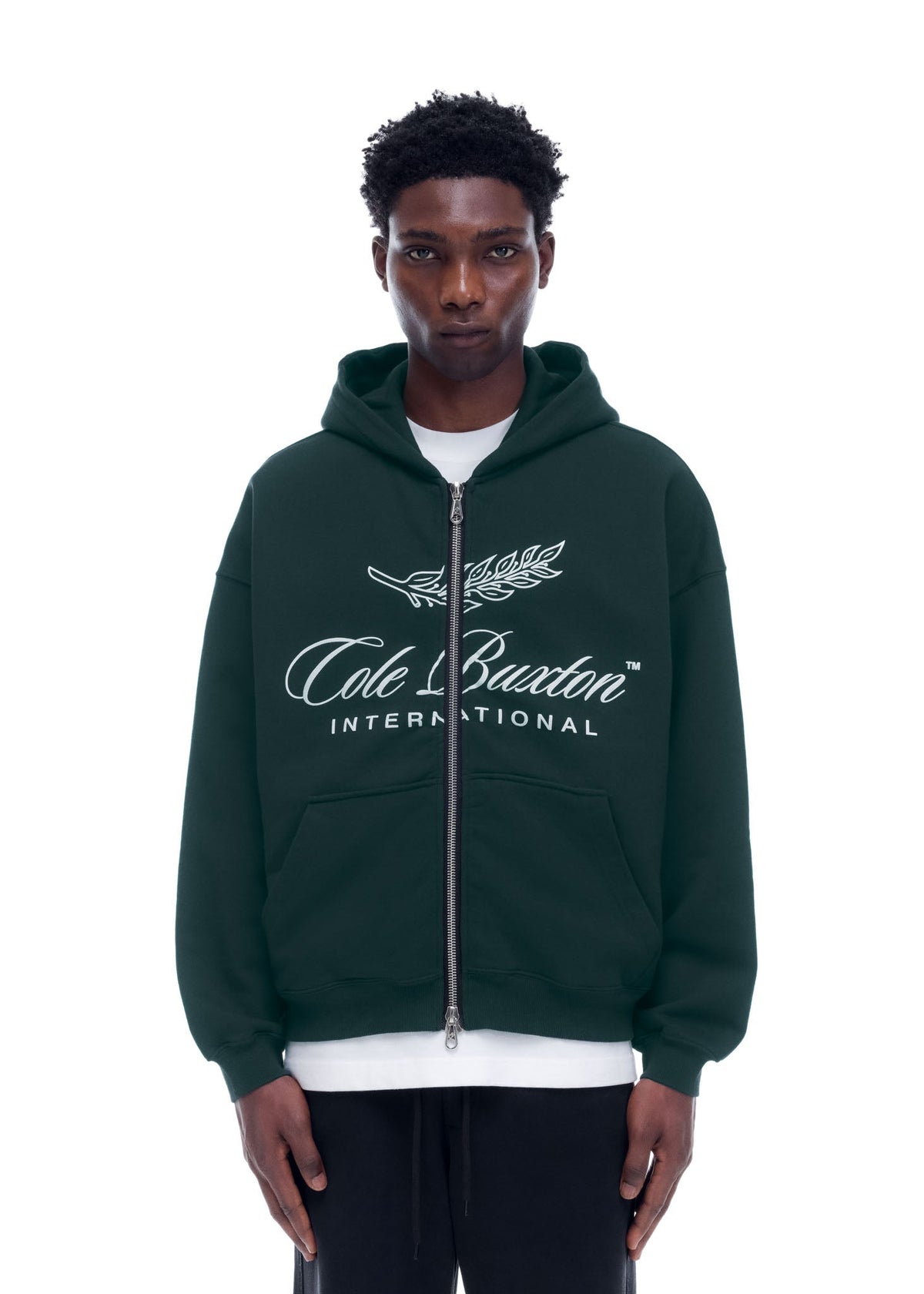 International zipped hoodie